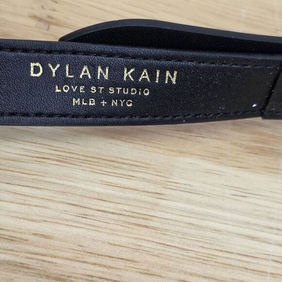 Dylan Kain The Brooklyn Belt Womens Black Leather Light Gold Adjustable One Size main image 5